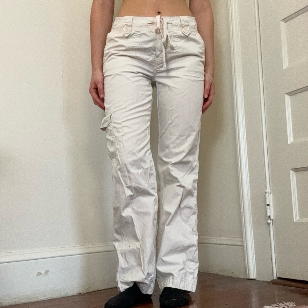 cream white cargo pants